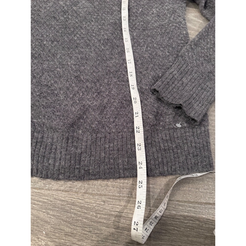 Quince Grey Marled Crew Neck alpaca Merino Wool Blend Sweater Women's M - Picture 5 of 5
